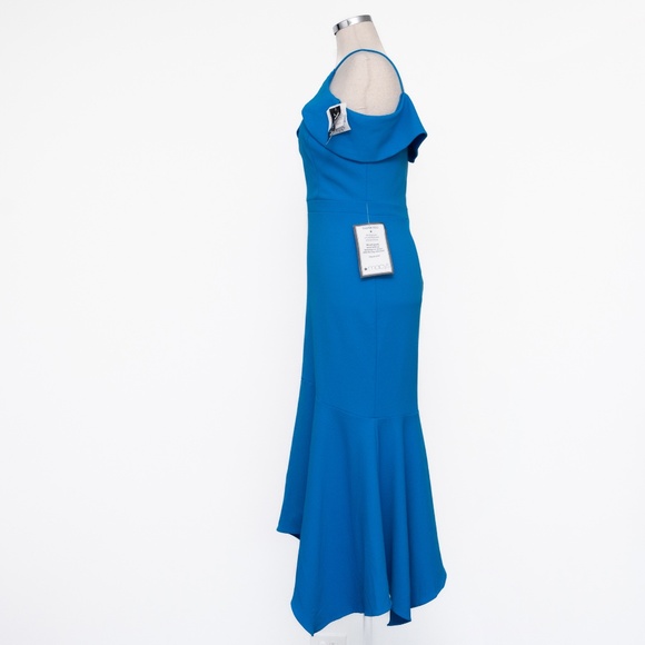 XSCAPE - Halter Neck Scuba Crepe Gown - Picture 11 of 11